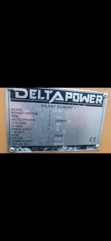 Дизельний генератор Delta power 90kW