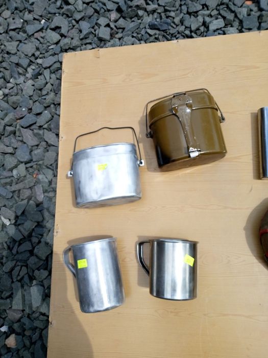 Фляга военная,фляга,котелки времён  СССР алюминиевая