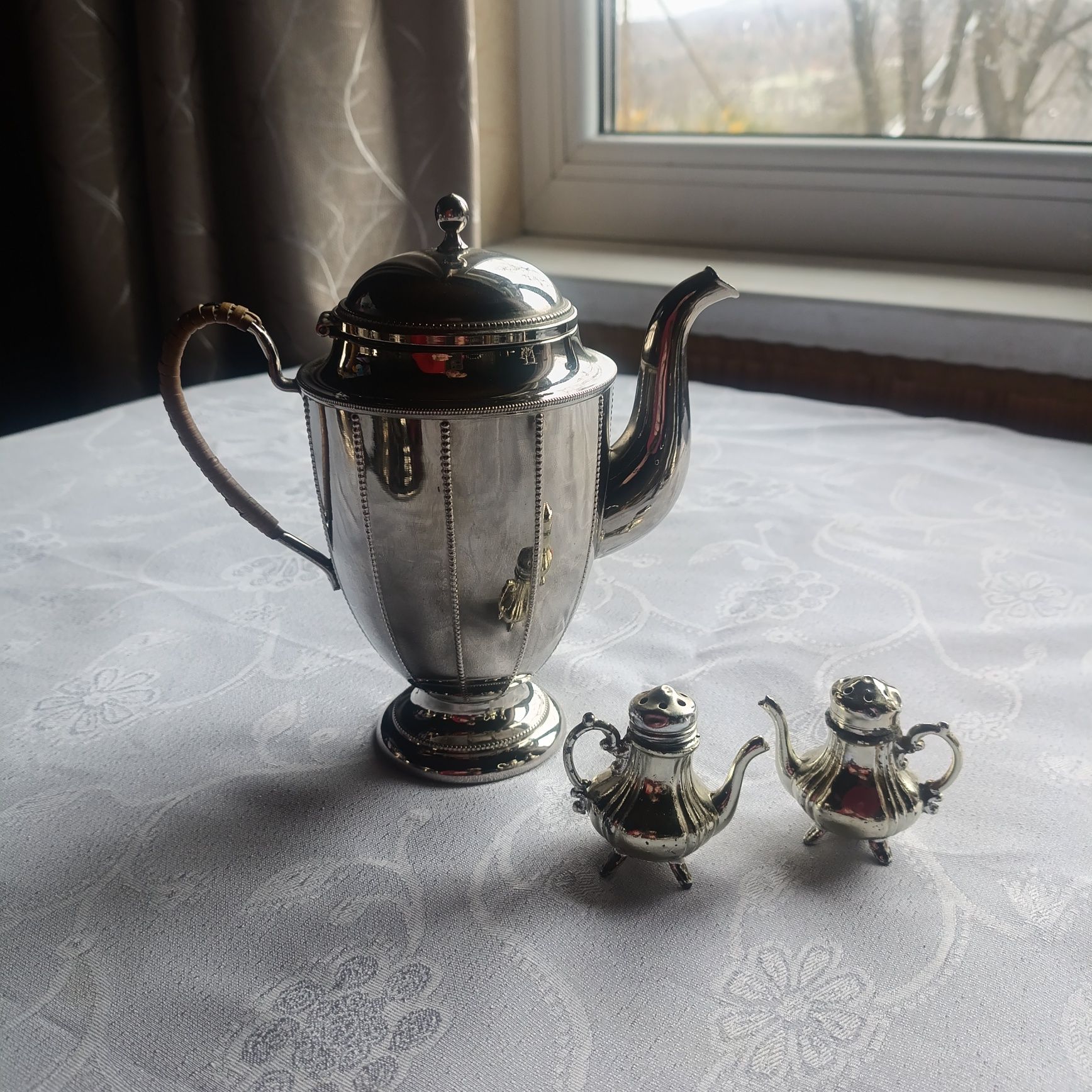 Посріблені Канделябр Підсвічник Цукорниця Чайник Набір Молочник Чаша