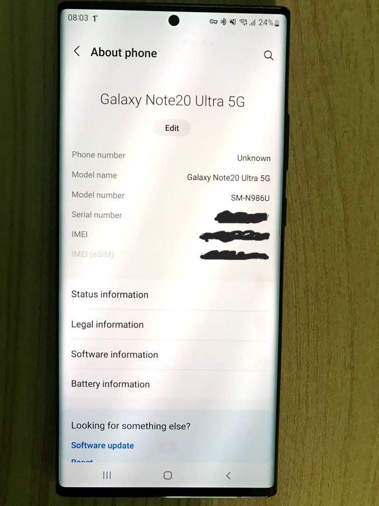 Samsung Note20 Ultra 5G Snapdragon 865 128GB (SM-N986U)