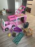 Camper Barbie Samochód Zestaw Łódka Piknik Kuchenka