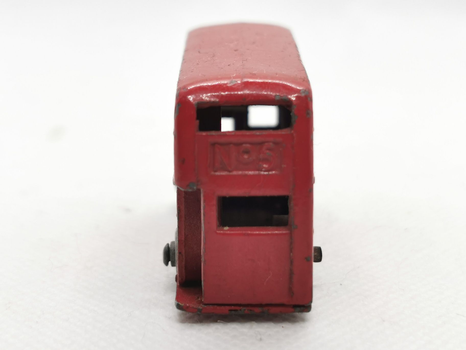 Red London Bus no. 5 Lesney Matchbox MOKO