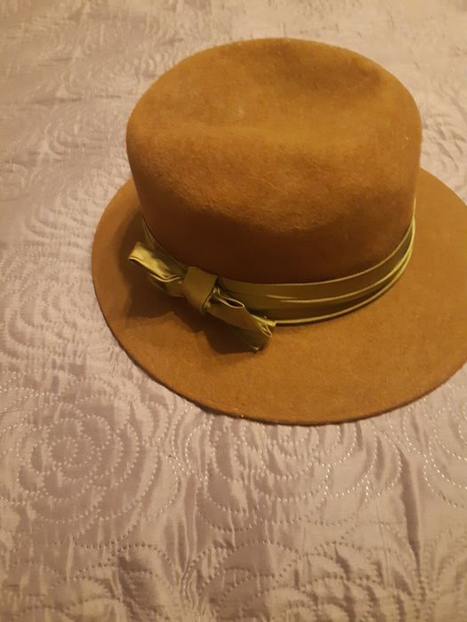 Kapelusz brąz damski