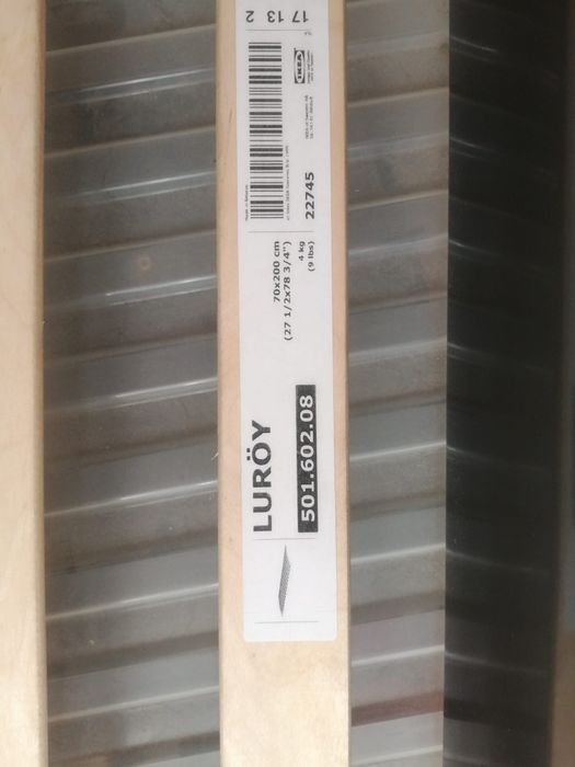 Cama de casal em aço-inox IKEA c/ estrado