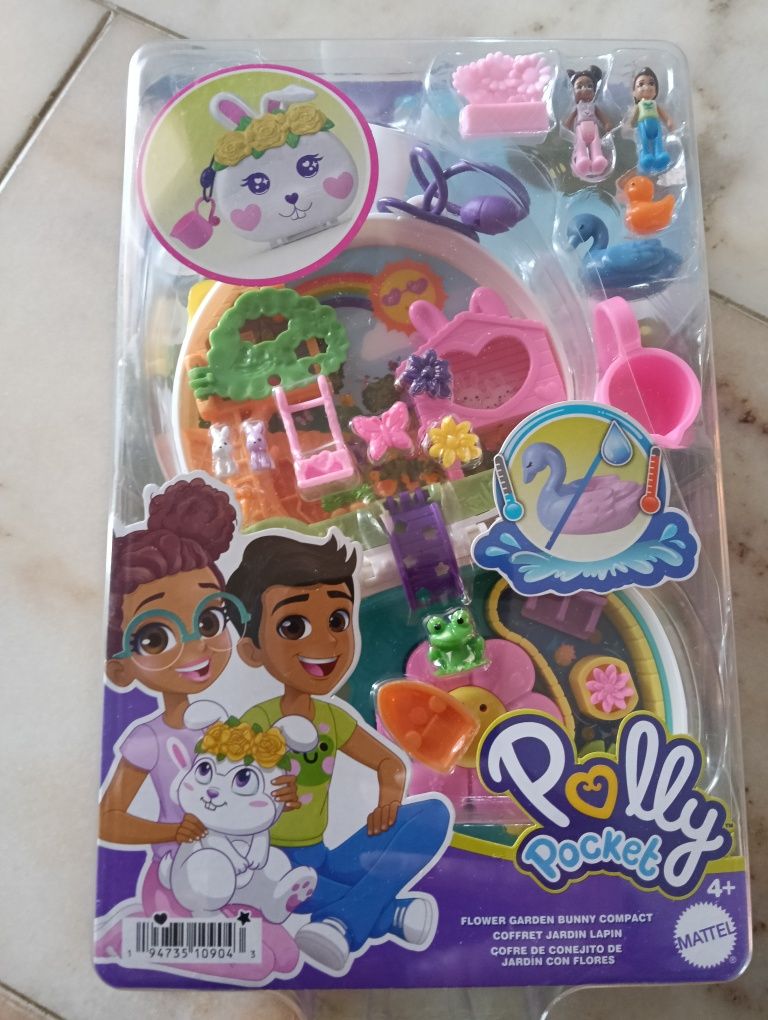Polly pocket flower garden bunny