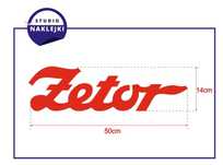 Naklejka Zetor 50x14cm Traktor Ciągnik Rolniczy Nalepka czerwony 2szt