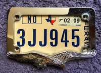 номер от мотоцикла штат Техас Texas, USA livense plate номерной знак