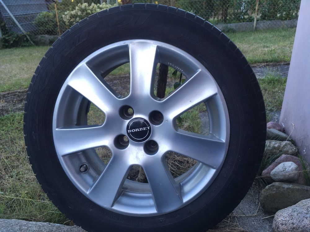 Felgi Alu Borbet 15” 4x100 z oponami ET 35