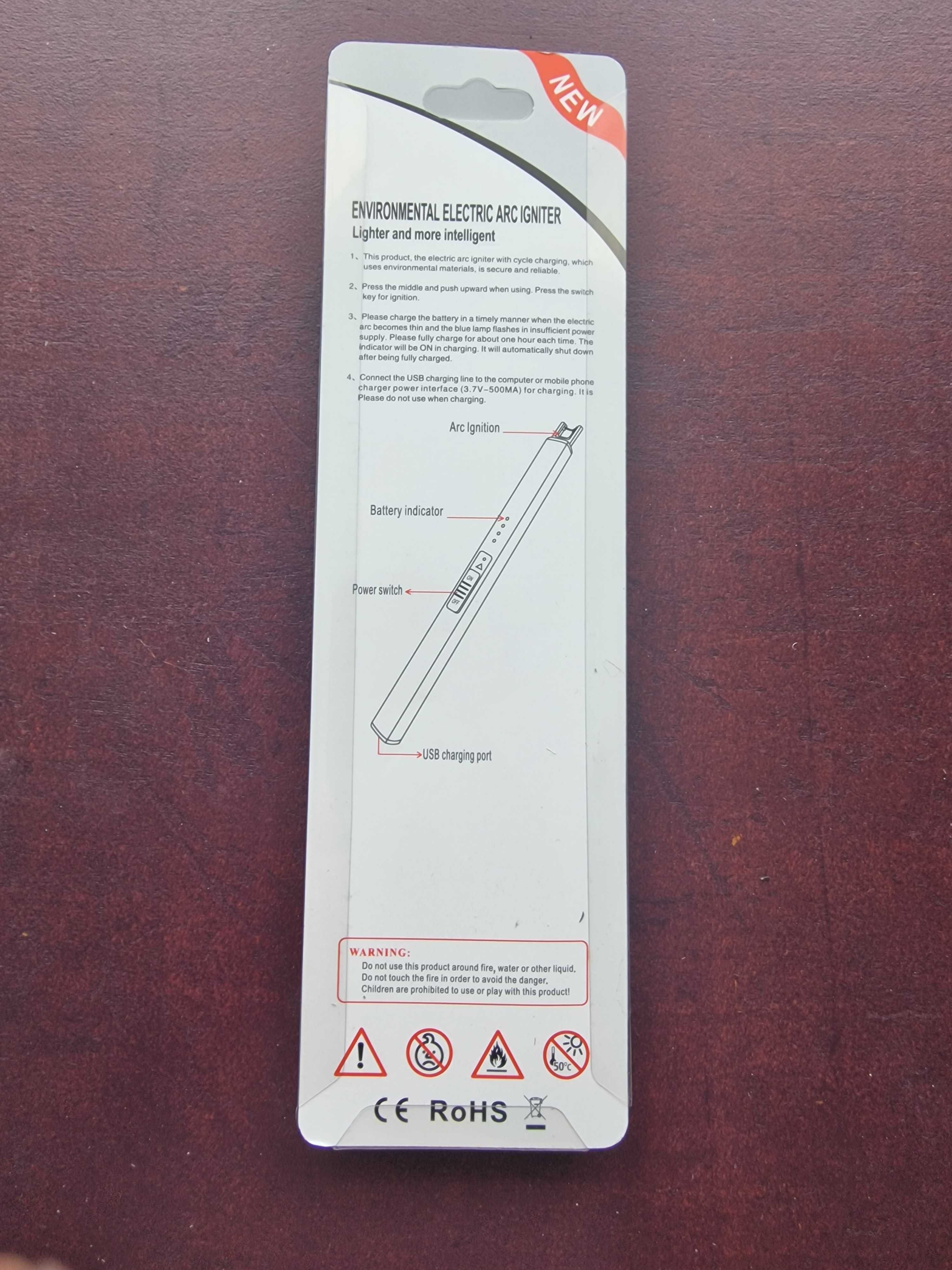 Srebrna zapalarka łukowa plazmowa elektryczna USB-C akumulatorowa
