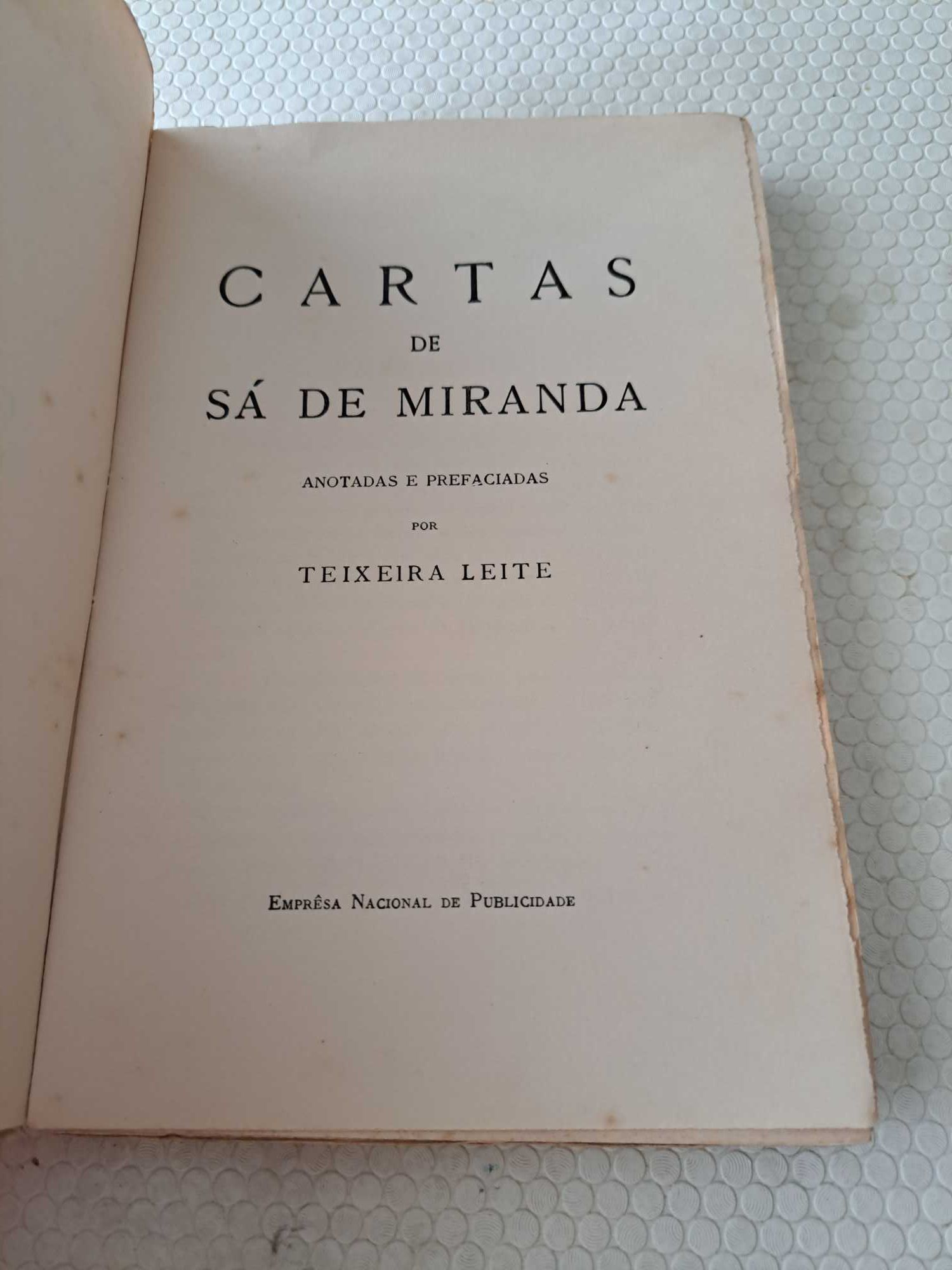 Cartas de Sá de Miranda - Teixeira Leite (1938)