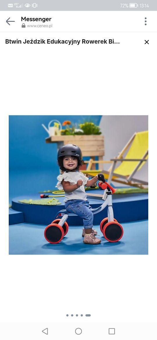 Jeździk edukacyjny - rowerek biegowy dla dzieci Btwin 2 w 1