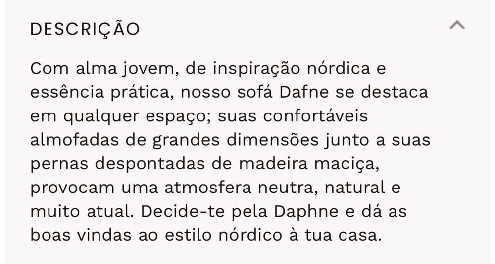 Novo - Sofá Banak Dafne 3 Lugares 190x100x90 Desconto 40%