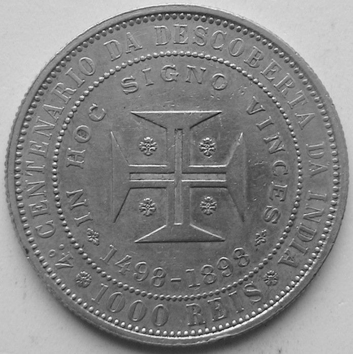 Португалия 1000 реалов 1898 Открытие Индии Серебро Тираж