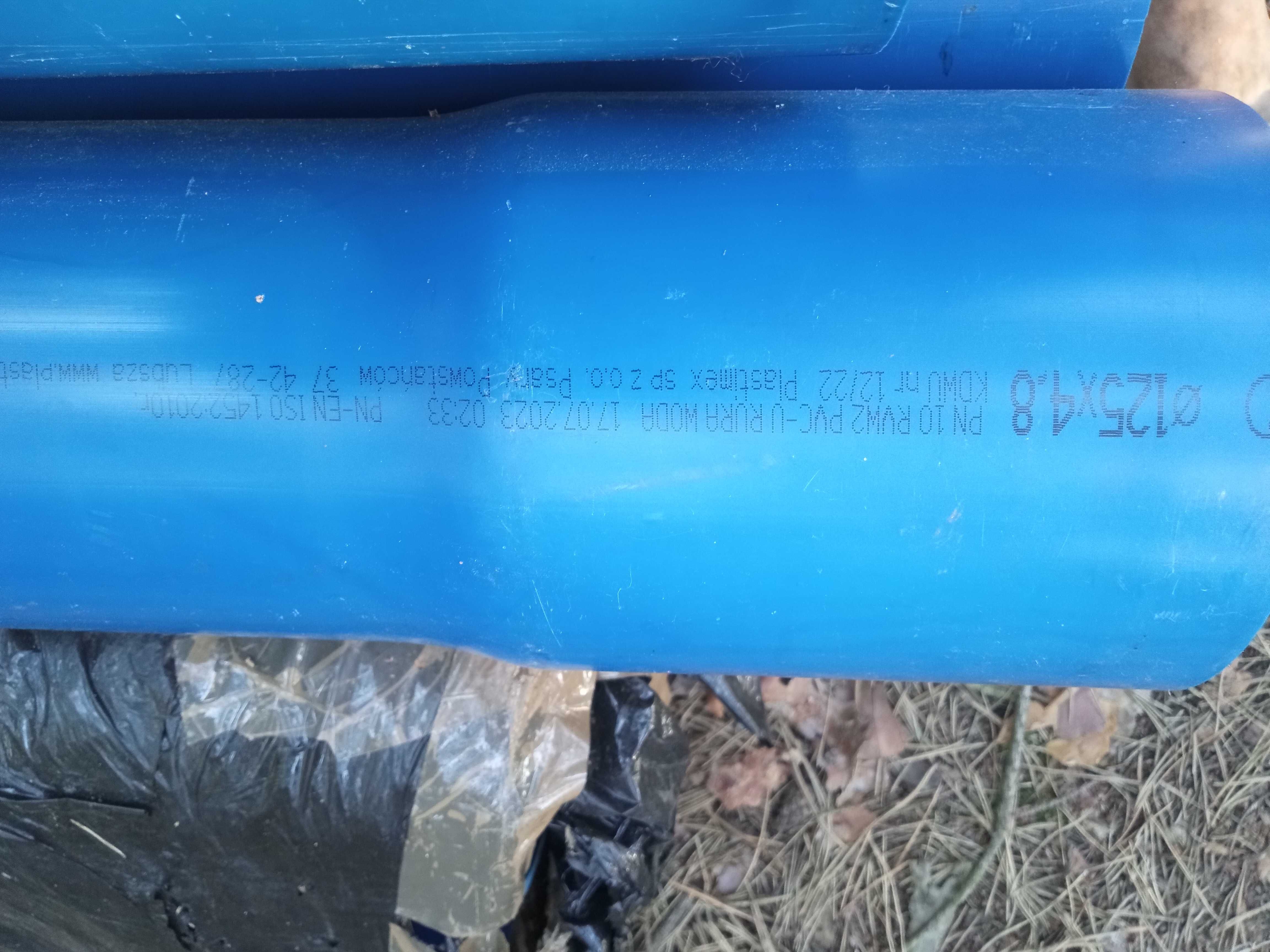Rury 125 do wody pitnej 10szt 1,5m dwa filtry studzienne 2m i 1,5m