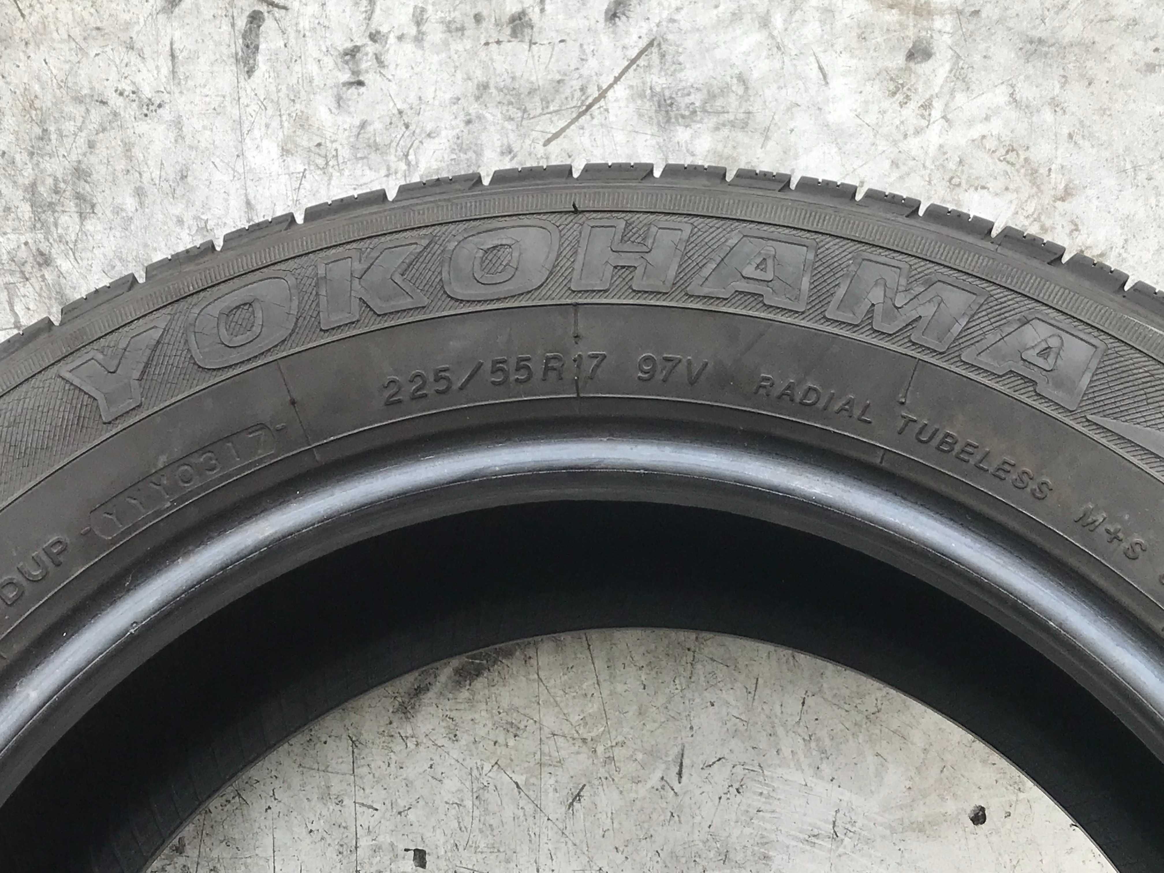 Шины Yokohama Geolandar G95 225/55R17 Комплект Лето Б/у Склад Оригинал