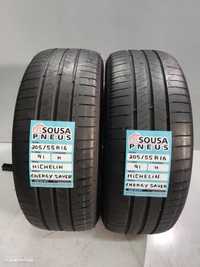 2 pneus semi novos 205-55r16 michelin - oferta dos portes