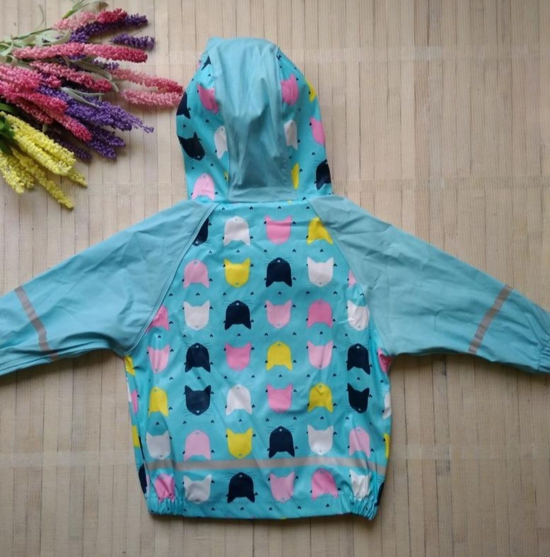 Комплект дощовий костюм дощовик грязепруф котики без флісу lupilu