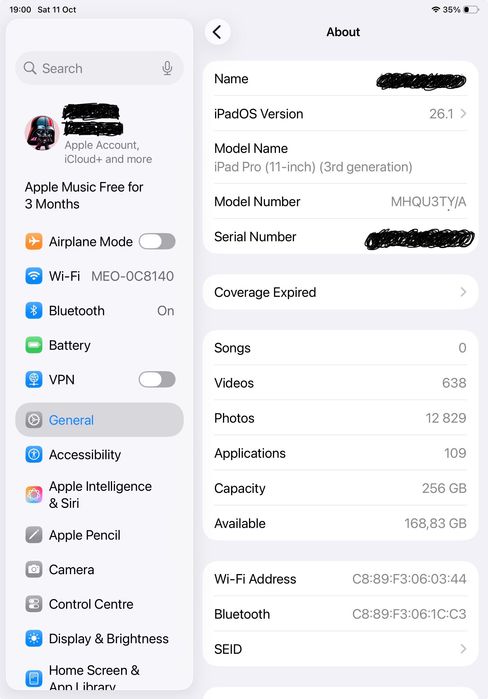 iPad Pro M1 (11 inch) 256G 3rd generation + Apple Pencil 2nd gen
