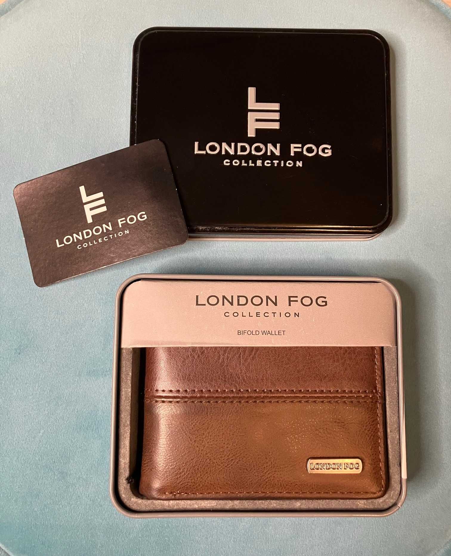 Brązowy męski portfel London Fog jak nowy