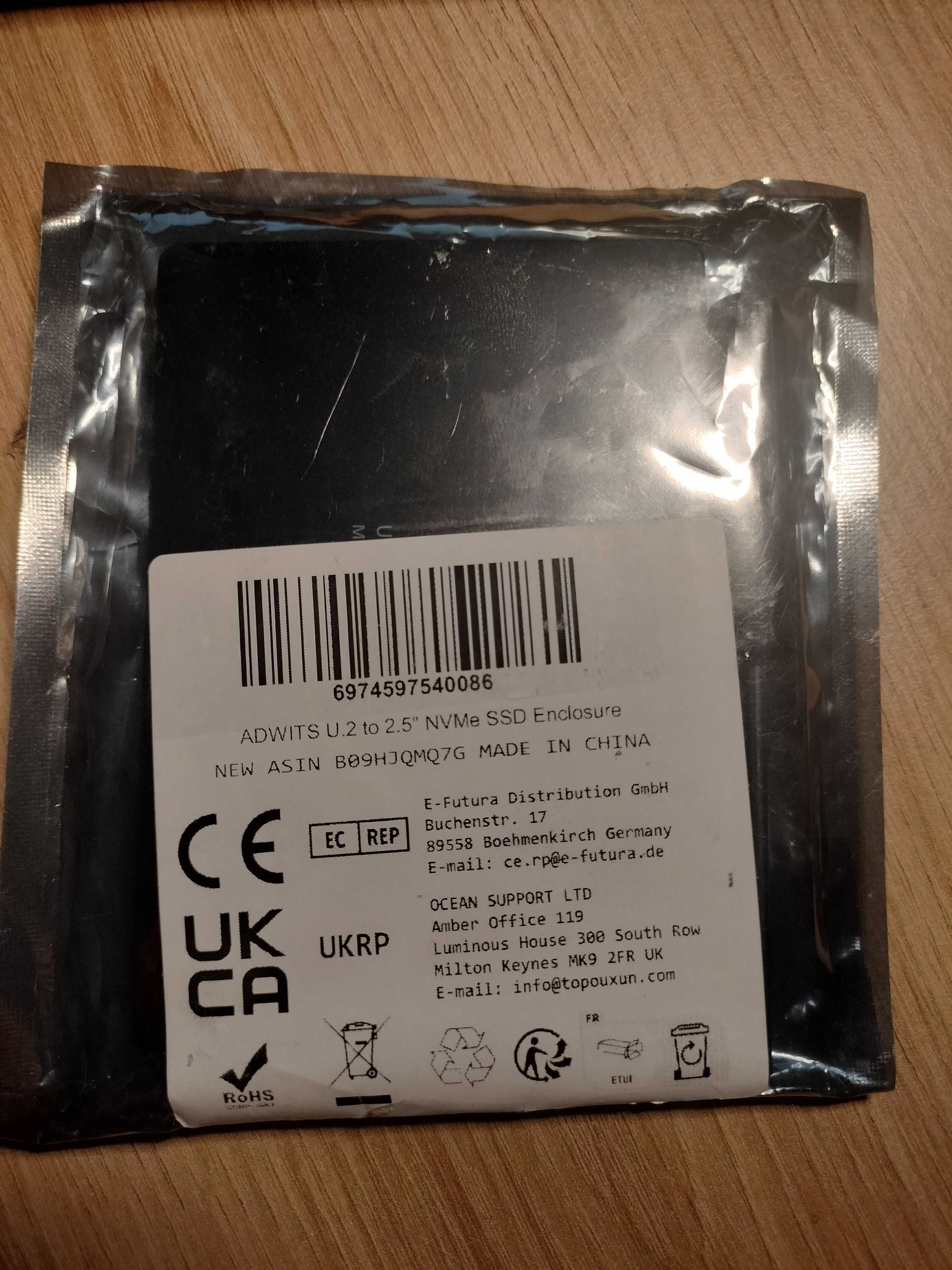 ADWITS Obudowa dysku twardegp U.2 na NVMe SSD, spp668