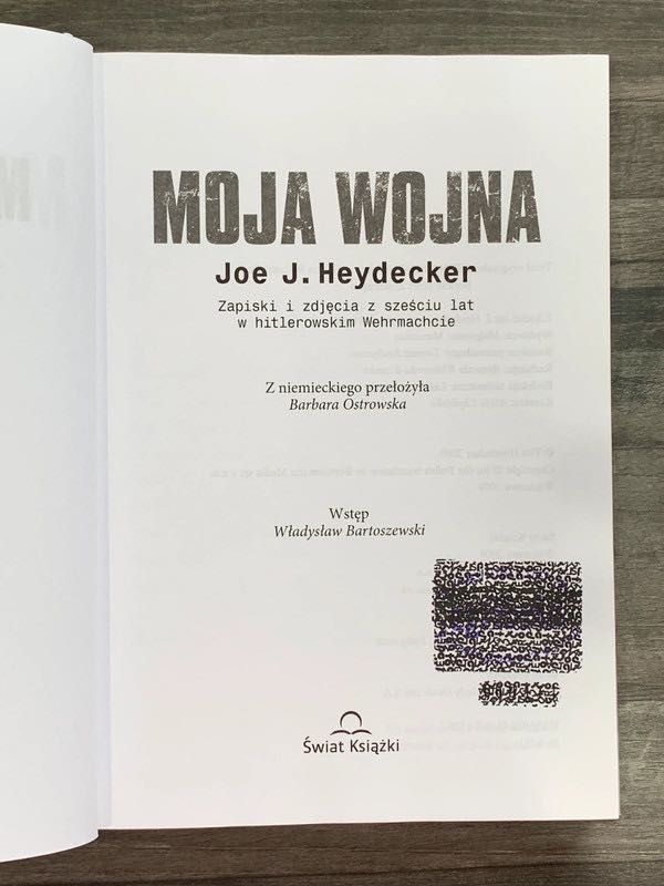 Moja wojna - Joe J. Heydecker