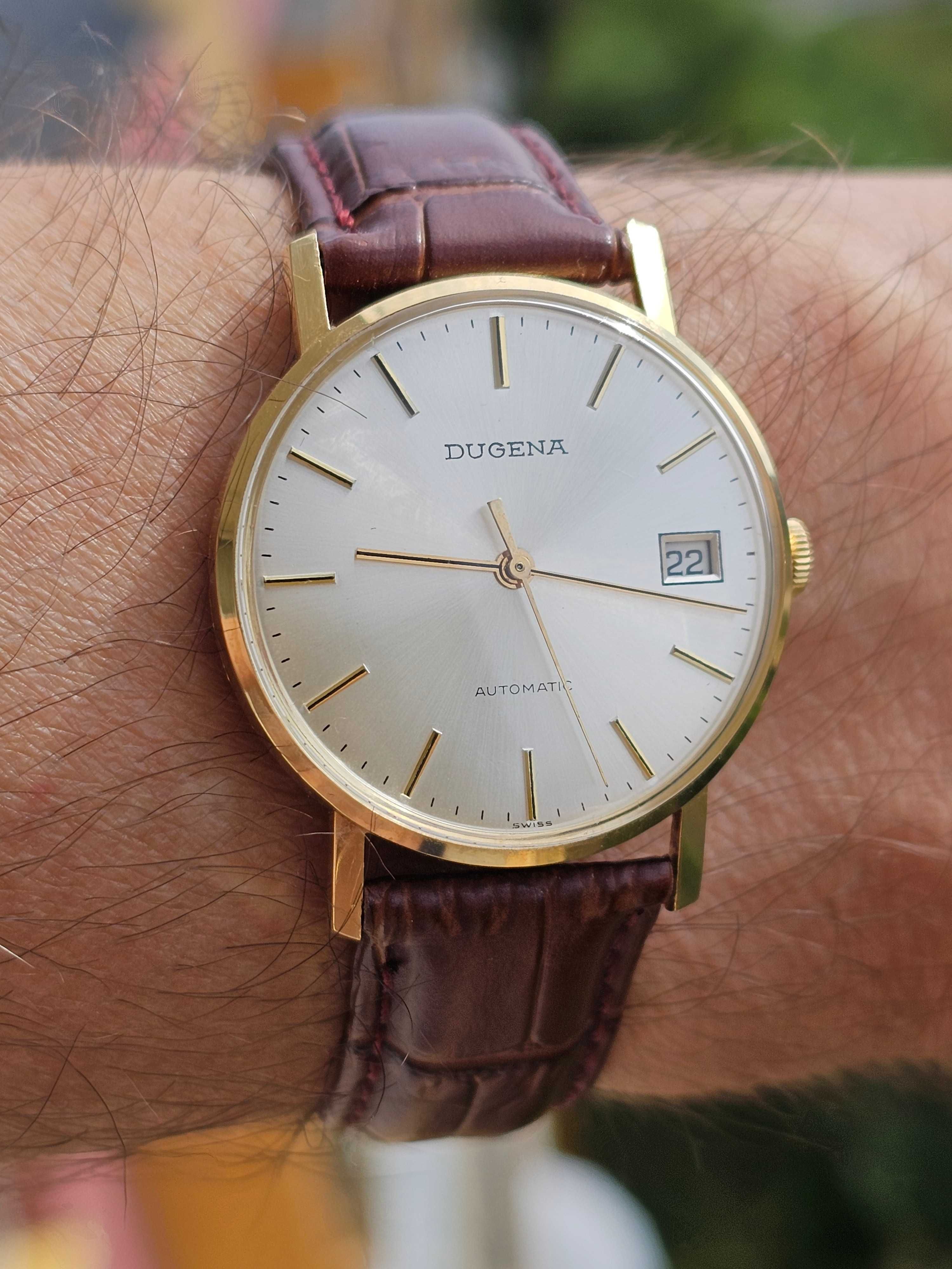 Dugena 3365 automatic *mech. ETA 2873*  zegarek złoty 14k 585