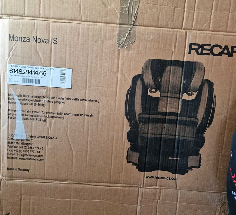 Fotelik 9-18 kg Recaro Monza Nova IS Seatfix +PODNÓŻEK-isofix + karton