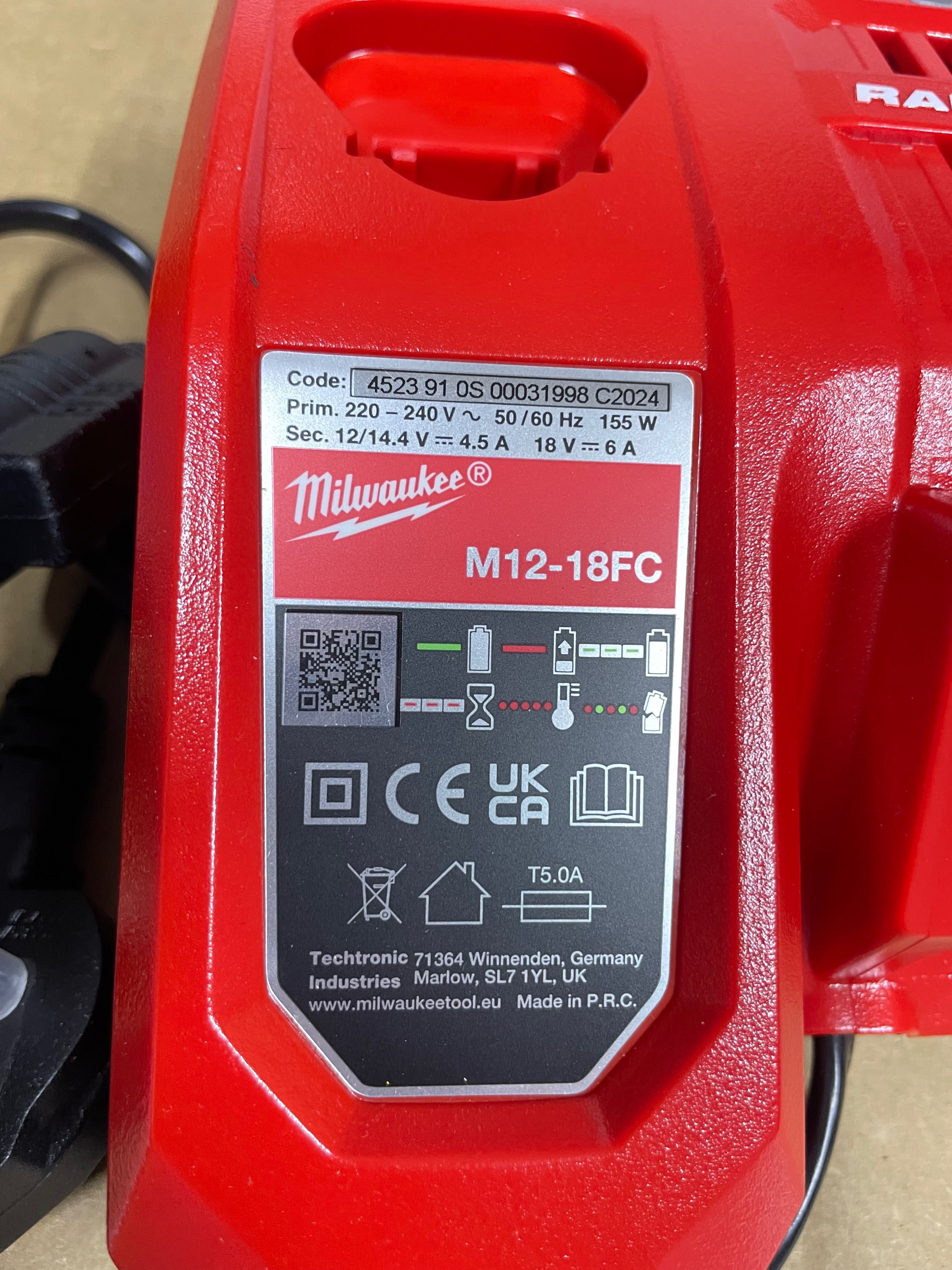 Milwaukee M12-18FC Rapid/зарядний пристрій мілвоке(220в)