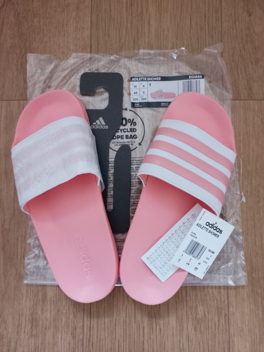 Adidas klapki damskie roz 43F , 41,5 PL  -26, 5 cm