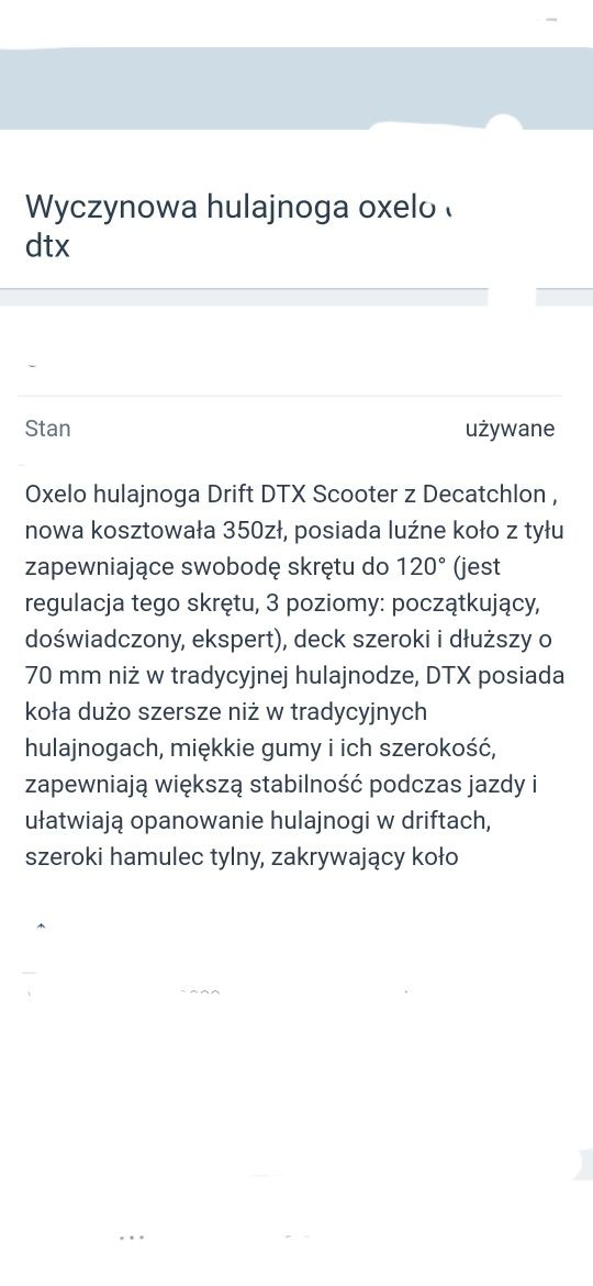 Hulajnoga Oxelo Dtx drift
