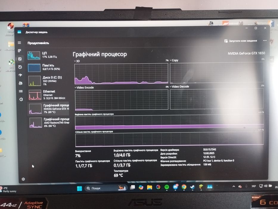 Продам ігровий ноутбук Asus Tuf Gaming A15