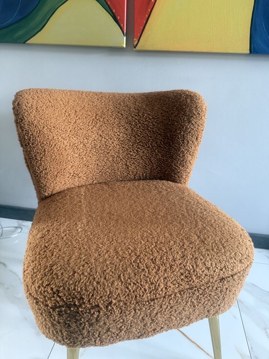 Fotel do salonu biura sypialni krzesło typu baranek