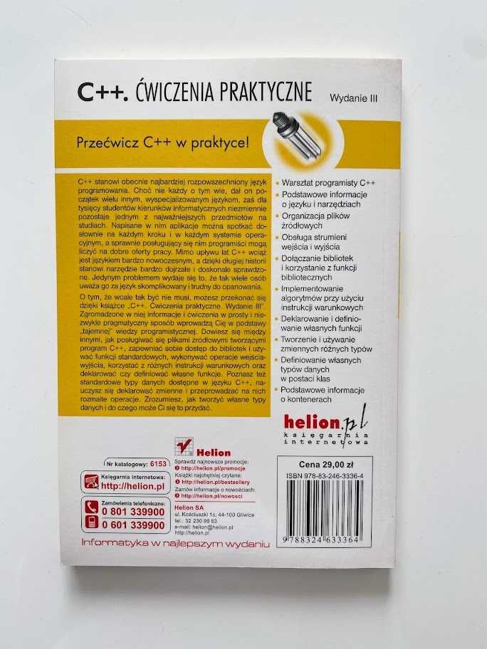 C++. Ćwiczenia praktyczne. Wydanie III Andrzej Stasiewicz