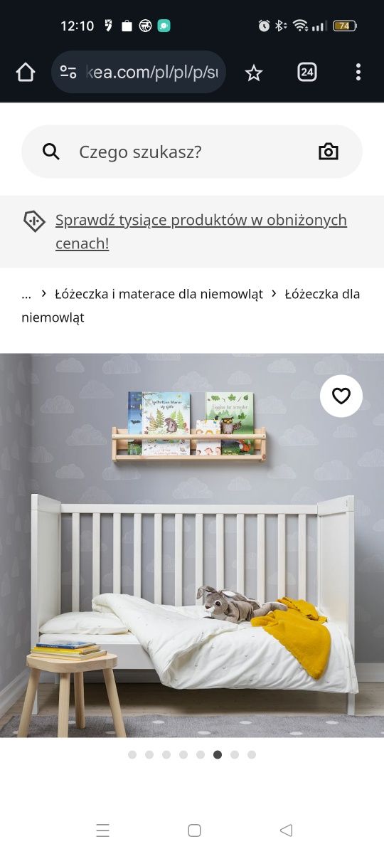 Łózeczko Sundvik Ikea + lampa gratis