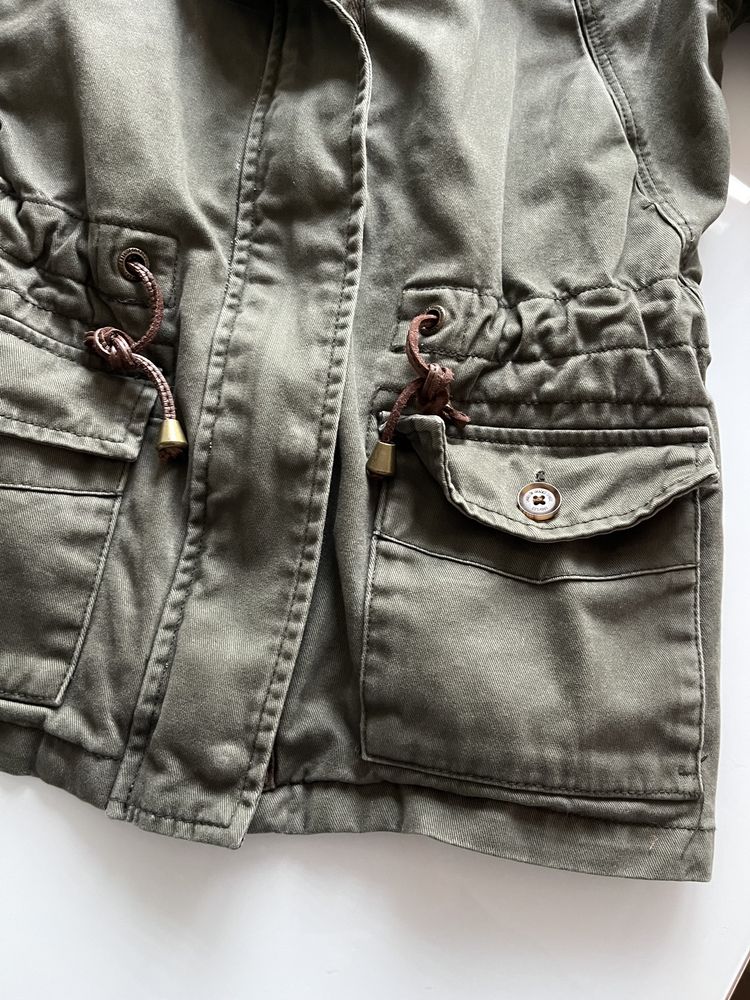 Kurtka parka khaki H&M rozmiar XS/ 36