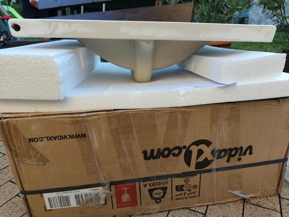 Umywalka wpuszczana, 61 x 39,5 x 18,5 cm, ceramiczna, biała