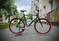 Aluminiowy rower miejski Single speed fixie zielony rower miejski