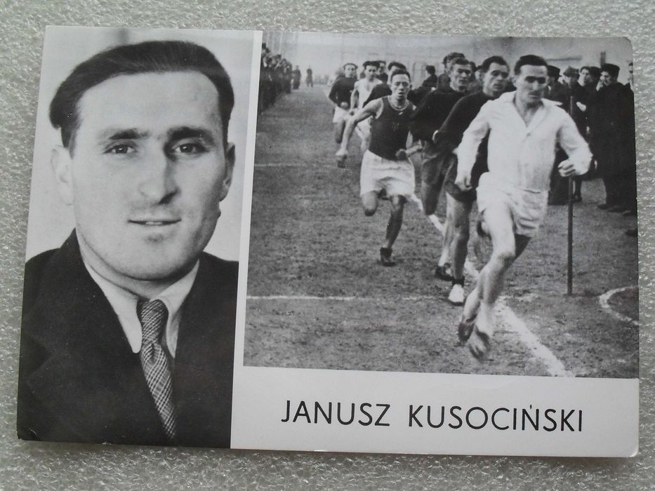 pocztówka z PRL Janusz Kusociński
