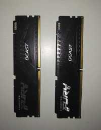 Kingston DDR5 32GB (2x16GB) 5200Mhz FURY Beast Black (KF552C40BBK2-32)