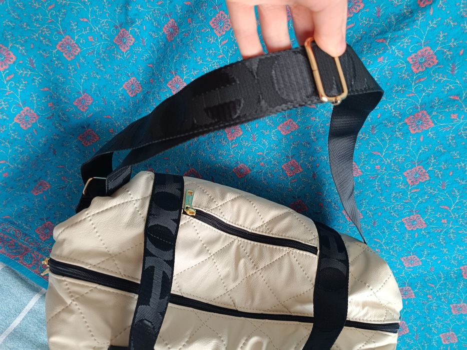 EGO torebka shopper fitnesówka  skóra ekologiczna kremowa