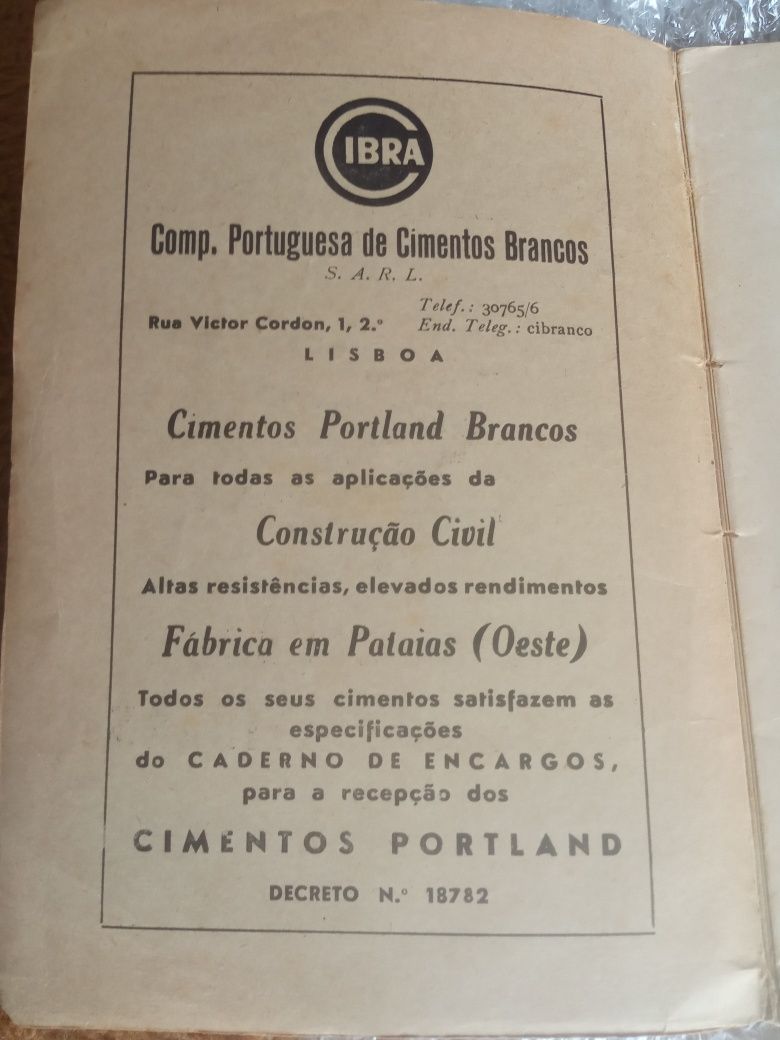 Caderno de encargos antigo 1950