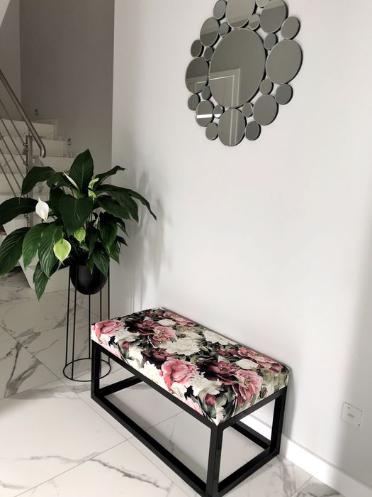 Pufa ławecZka loft kwiaty