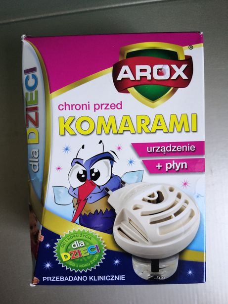 Arox Elektrofumigator na komary dla dzieci urządzenie+zapas 45 ml Nowe