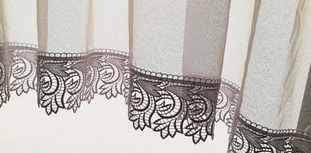 Firana Biała Łuk NOWA wys 149/119 cm szer 220/460 cm delikatna wysyłka