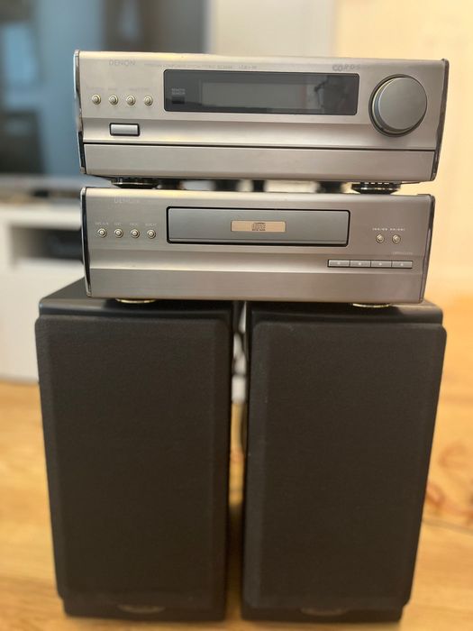 Aparelhagem Denon Radio, CD, colunas