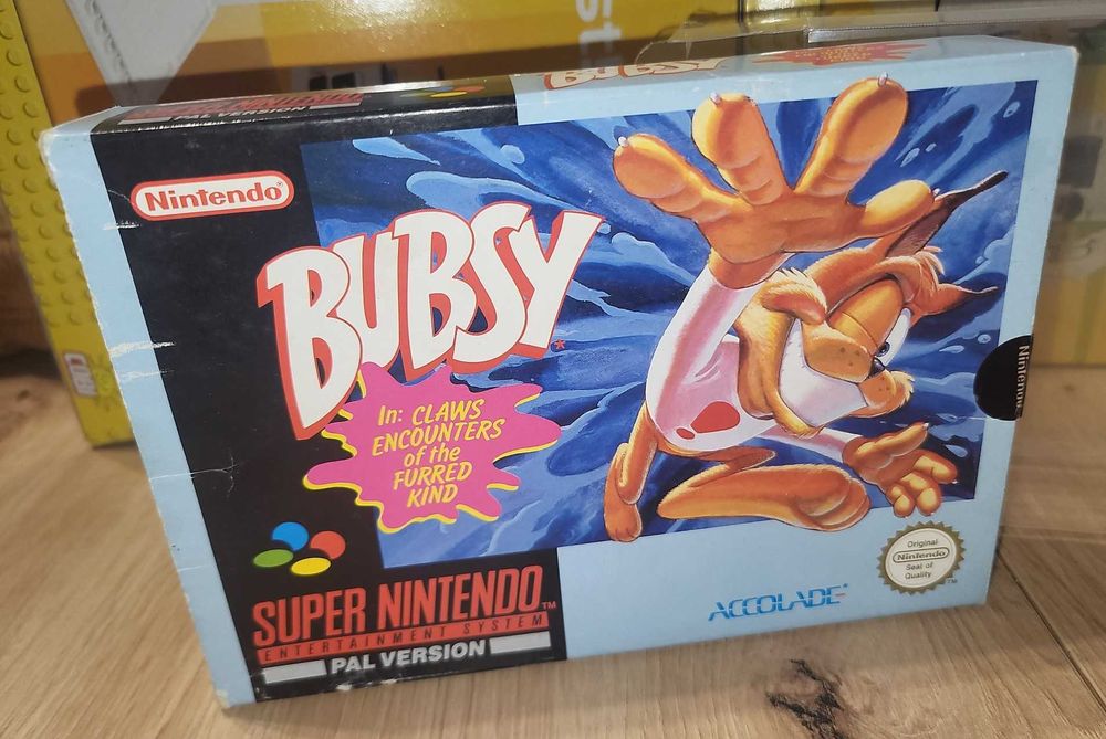 Gra Bubsy - NINTENDO SNES - DB- stan CIB Komplet +Protektor