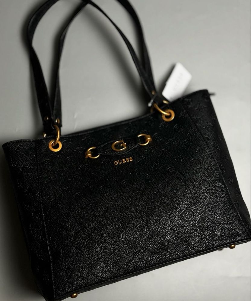 Сумка шоппер  Guess в сірому,чорному , коричневому кольорі