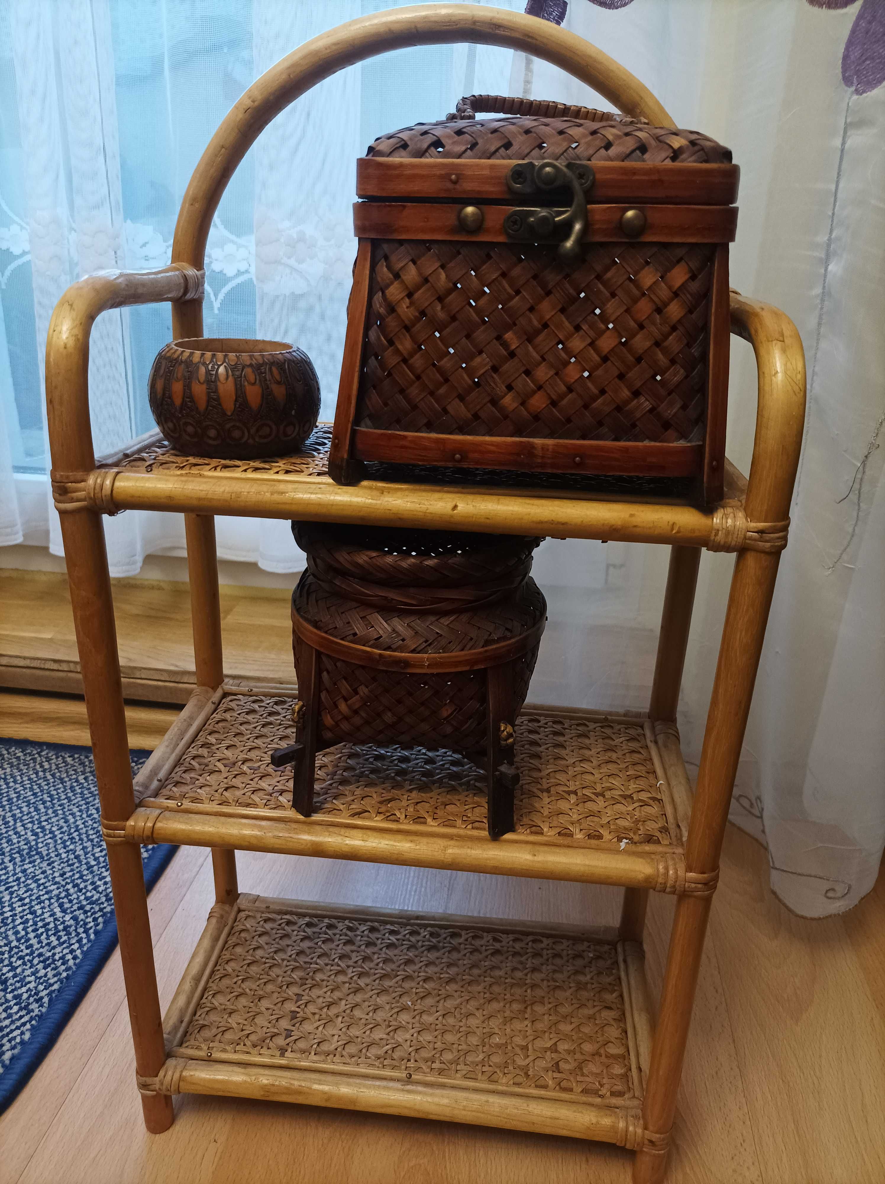 Asian vintage rattan - zestaw