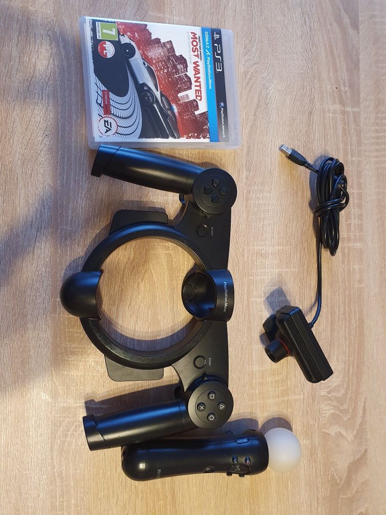 Kierowca PlayStation 3 Move, pad PS Move, kamerka, NFS Most Wanted