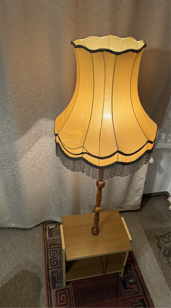 Lampa stojąca stolik lampka nocna Vintage Prl loft old money
